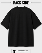Take Your Time Front Print Oversized Tee | Black & White