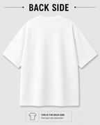 Take Your Time Front Print Oversized Tee | Black & White