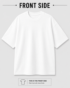 Botanical Grid Back Print Oversized Tee | Black & White
