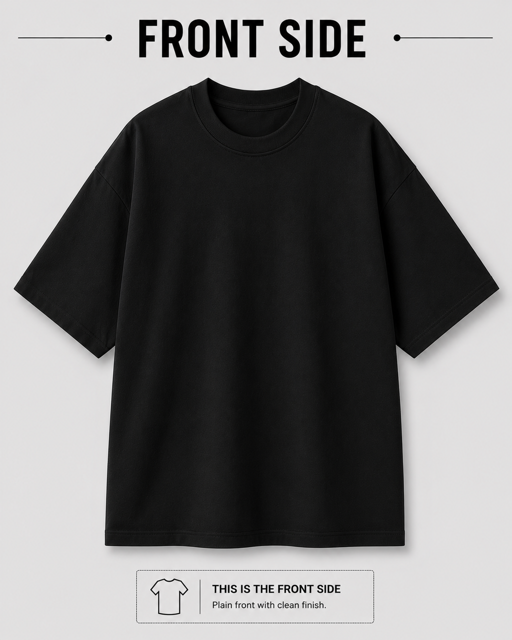 Botanical Grid Back Print Oversized Tee | Black & White