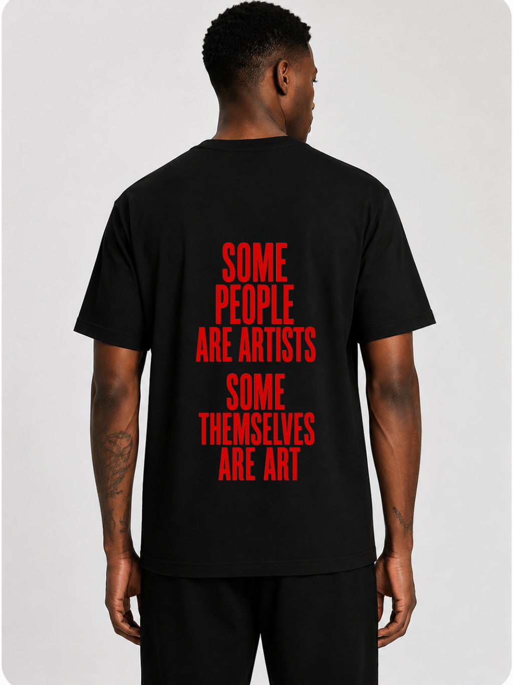 More Than Art Tee — Black / White
