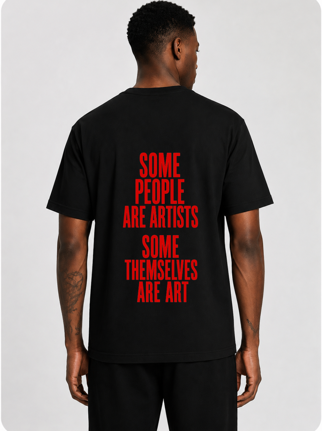 More Than Art Tee — Black / White