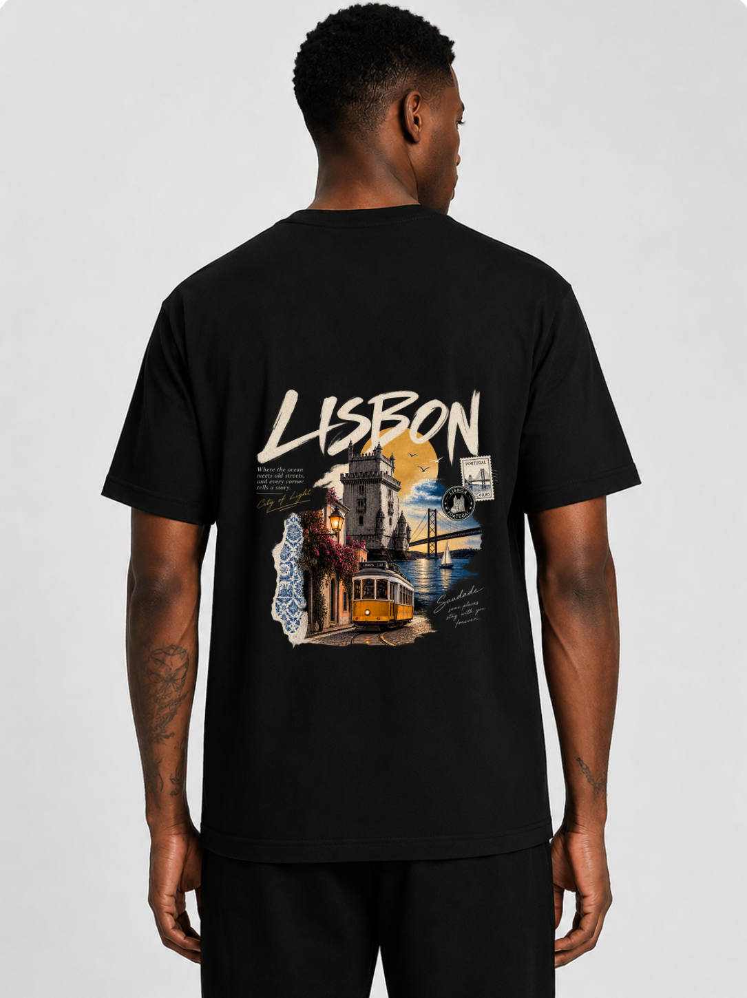 Lisbon State of Mind Tee — Black