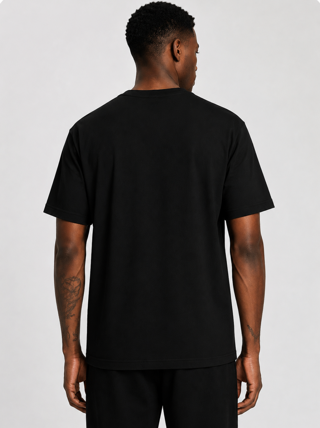 Essential Tee — White / Black