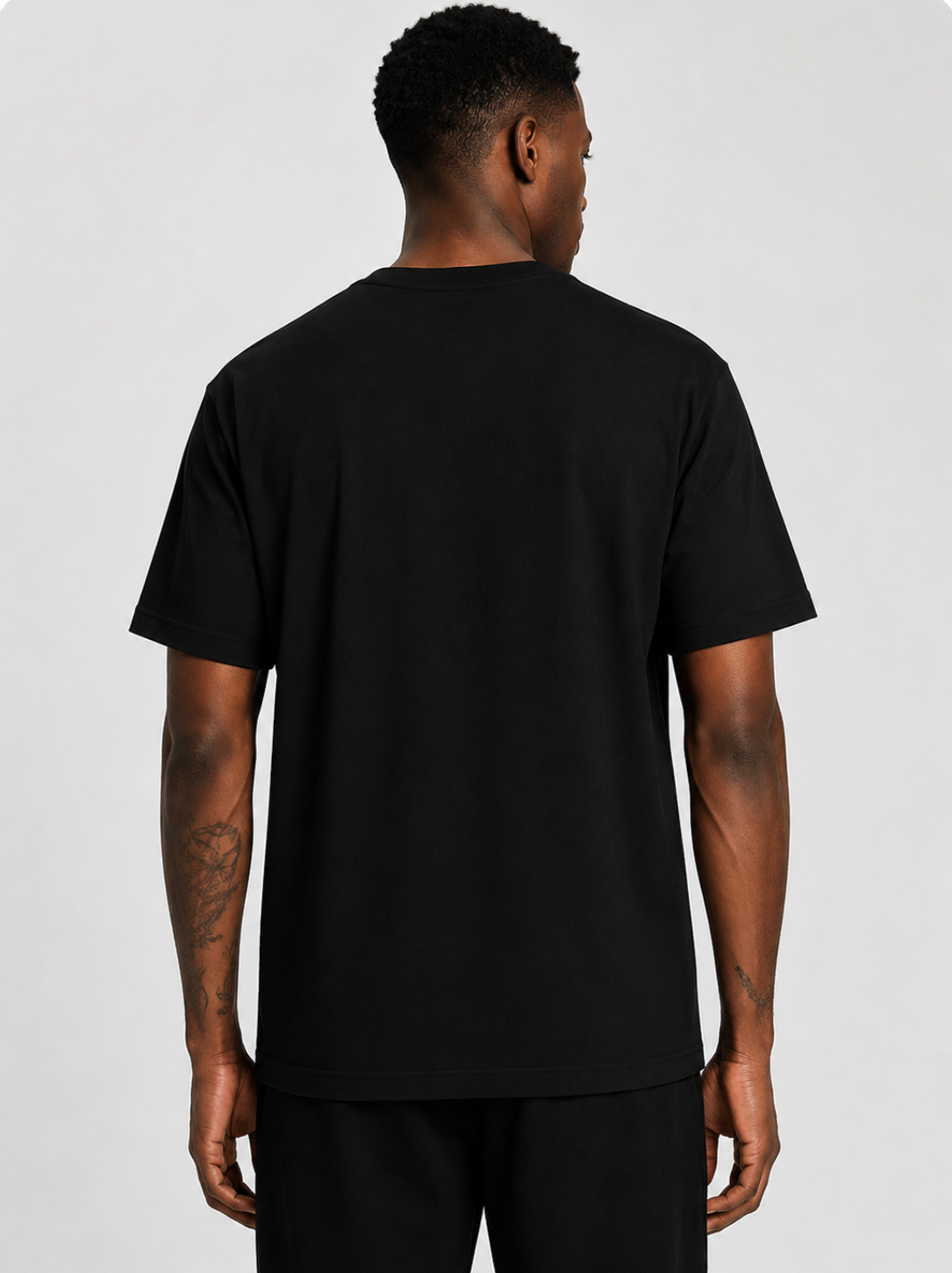 Essential Tee — White / Black