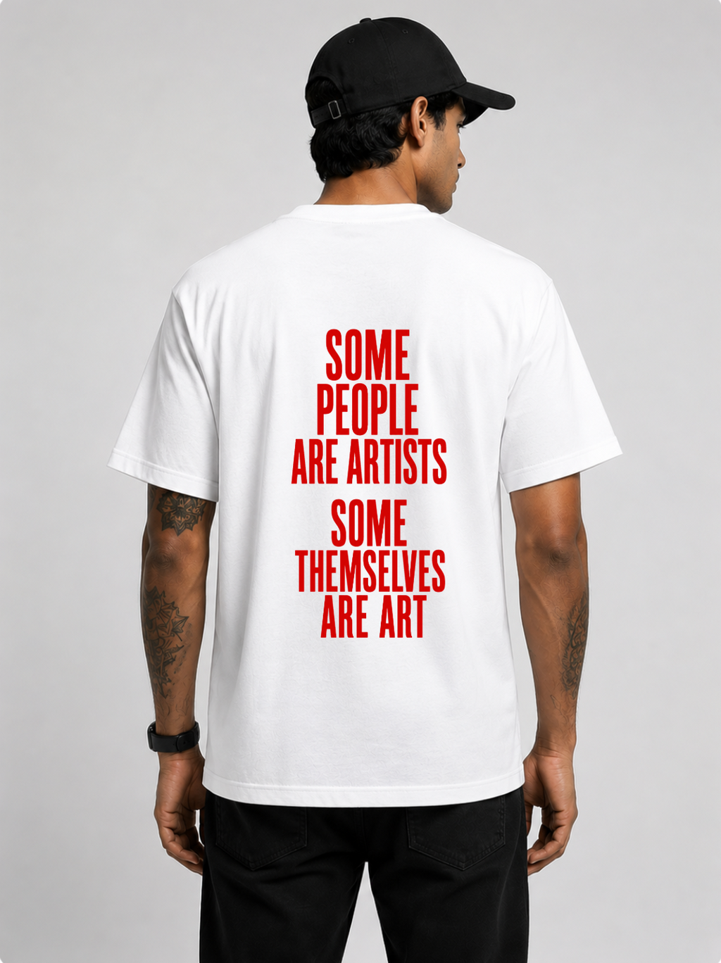 More Than Art Tee — Black / White