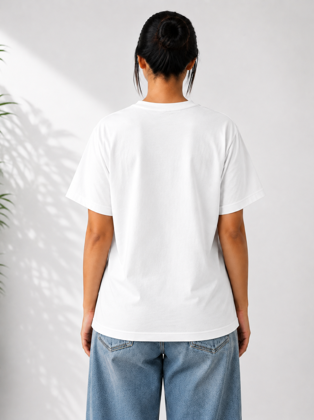 Essential Tee — White / Black