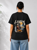 Golden Hour in Lisbon Tee — Black / White