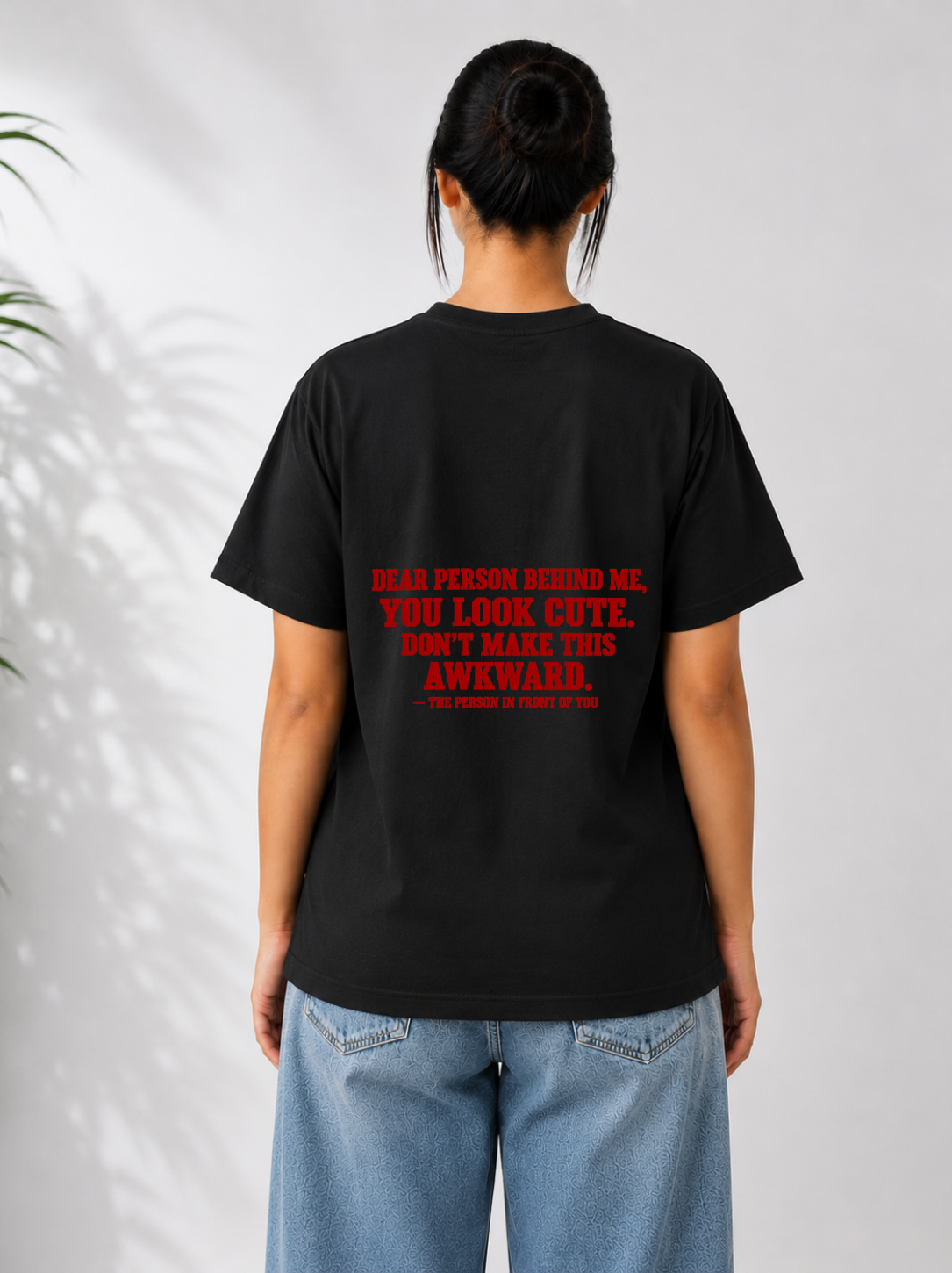 Person In Front Tee — Black / White