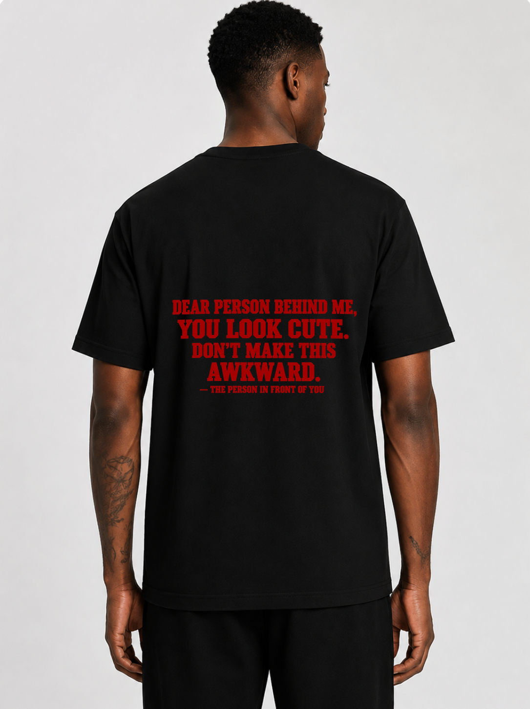 Person In Front Tee — Black / White