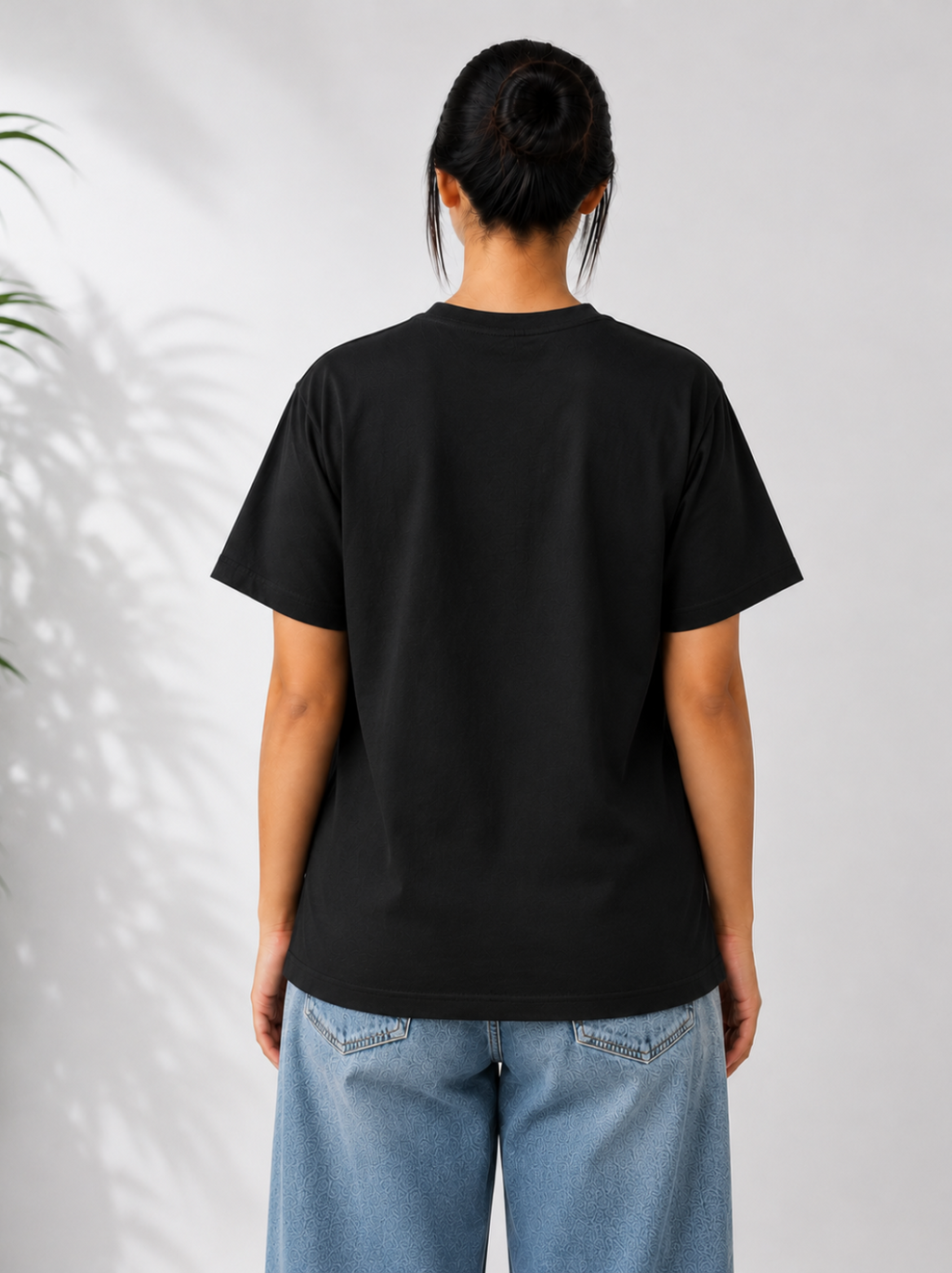 Essential Tee — White / Black