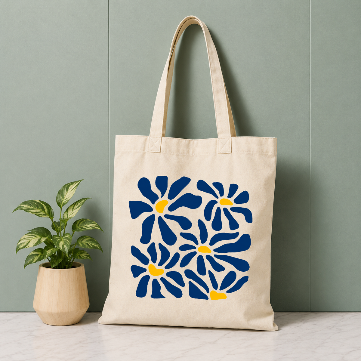 Blue Petal Tote