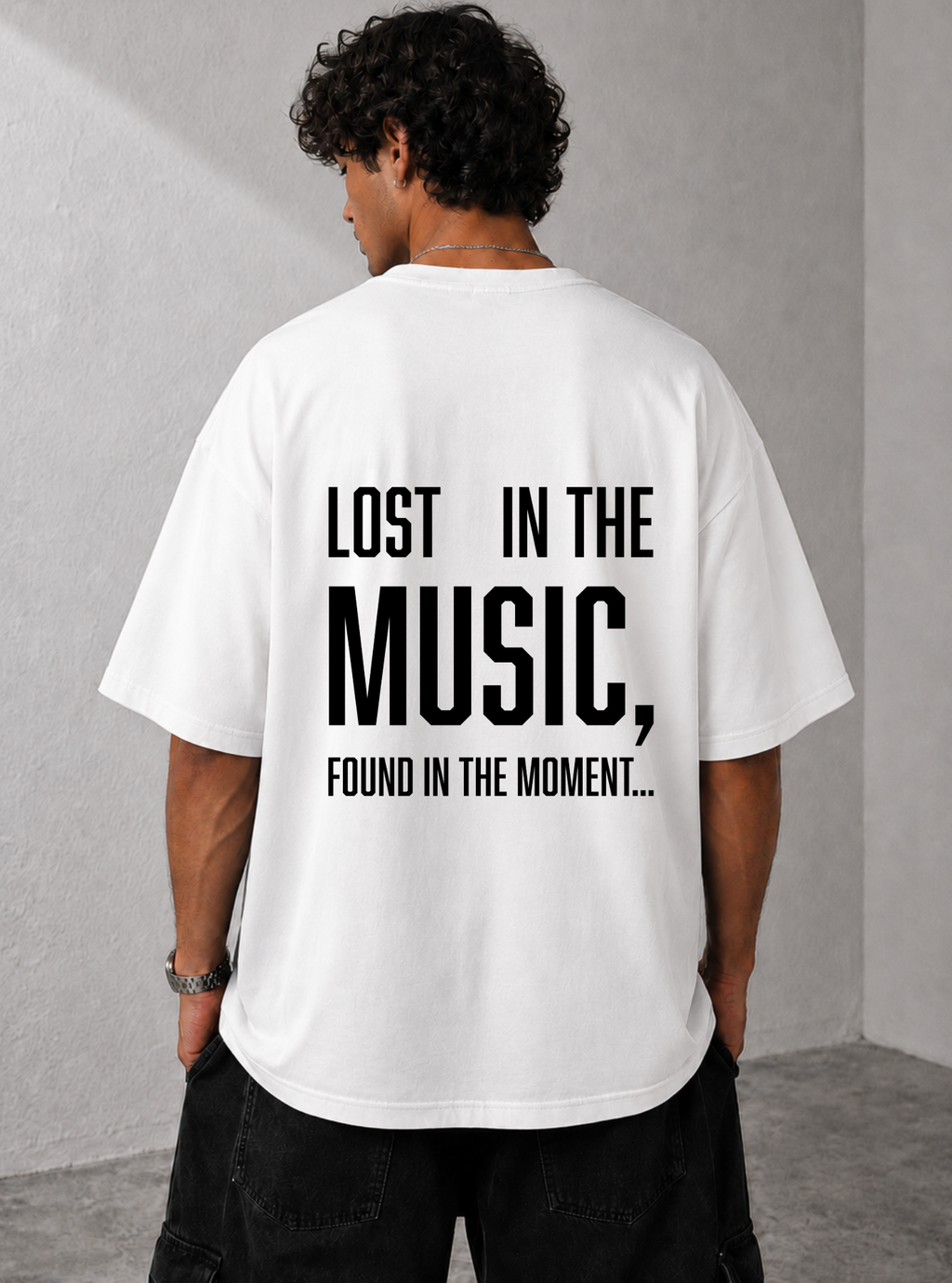 Lost In The Music Tee — White