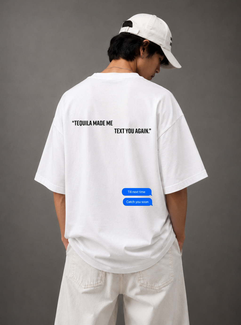 Tequila Text Tee — White