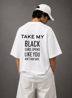 Black Card Tee — White