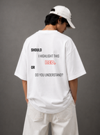 Red Signal Tee — White