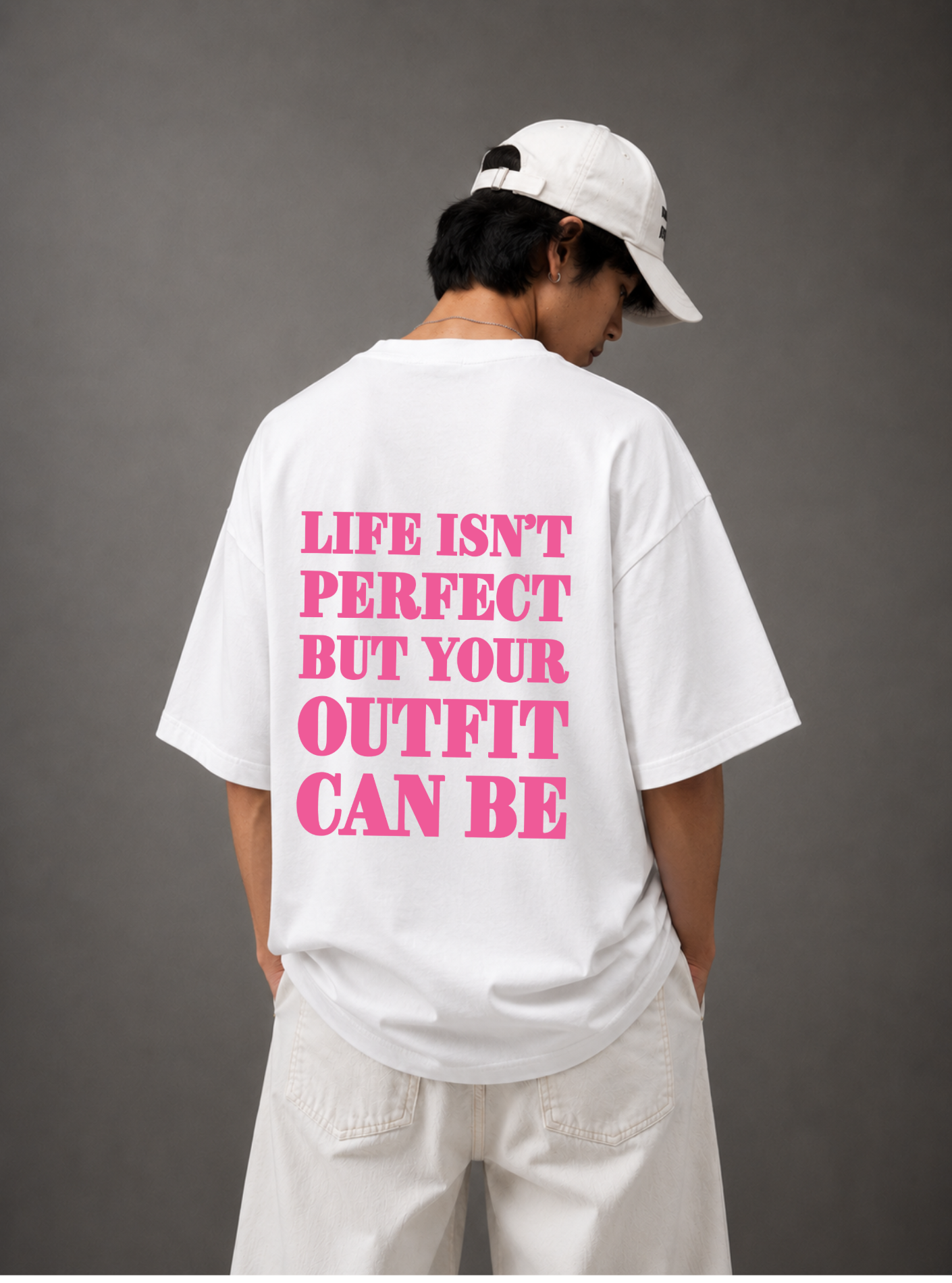 Life Isn't Perfect Tee — Black / White