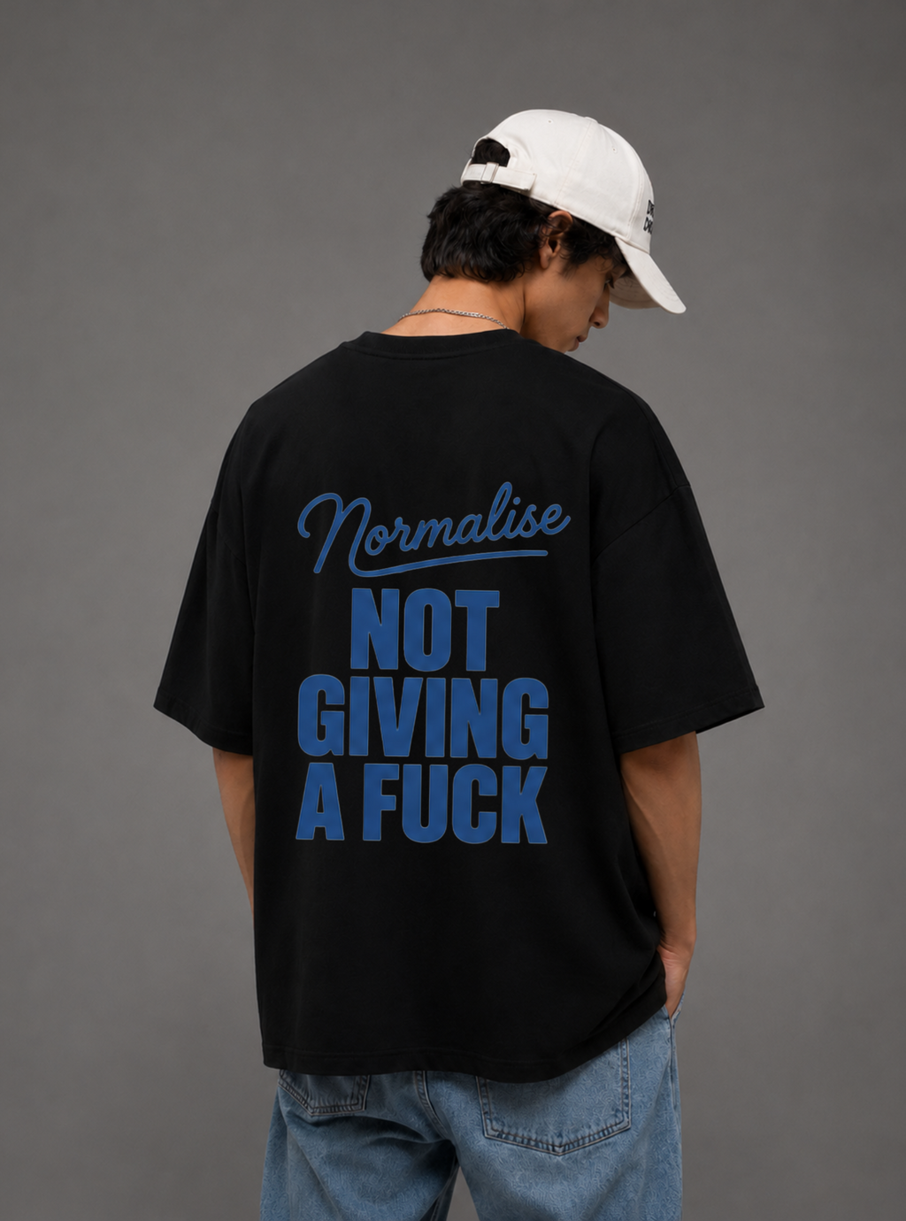 Normalise Not Giving a Fck Tee — Black / White