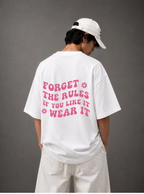 Forget The Rules Tee — Black / White