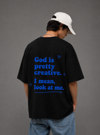 God Is Pretty Creative Tee — Black / White