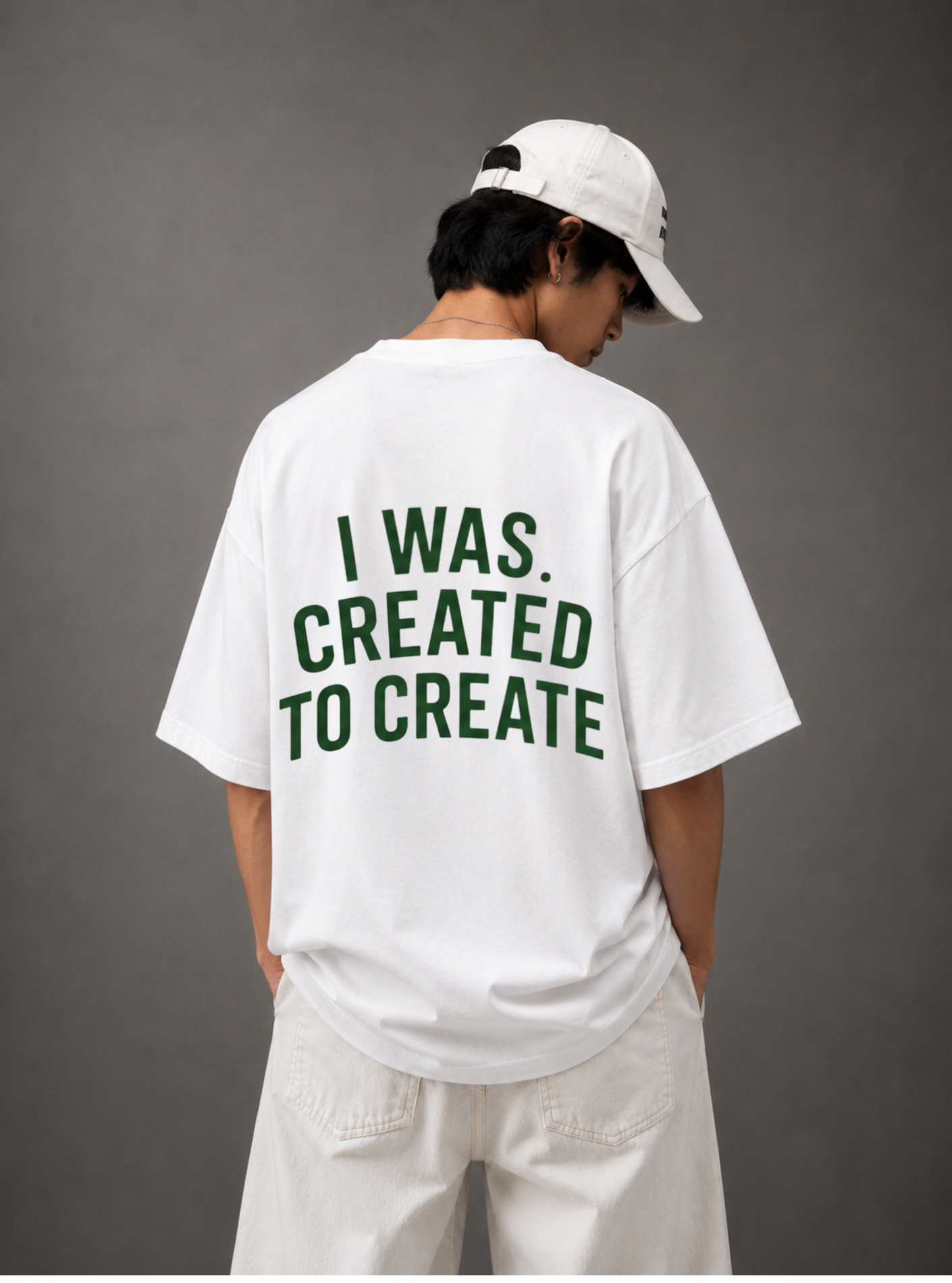 I Was Created to Create Tee — Black / White