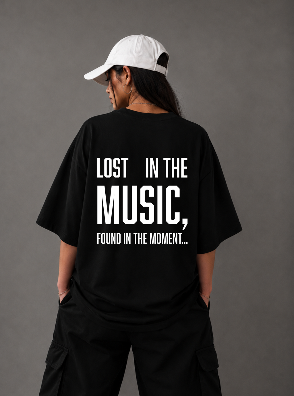 Lost In The Music Tee — Black