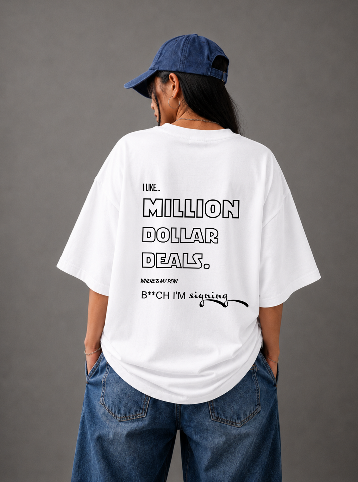 Million Dollar Deals Tee — White