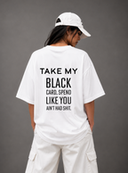Black Card Tee — White