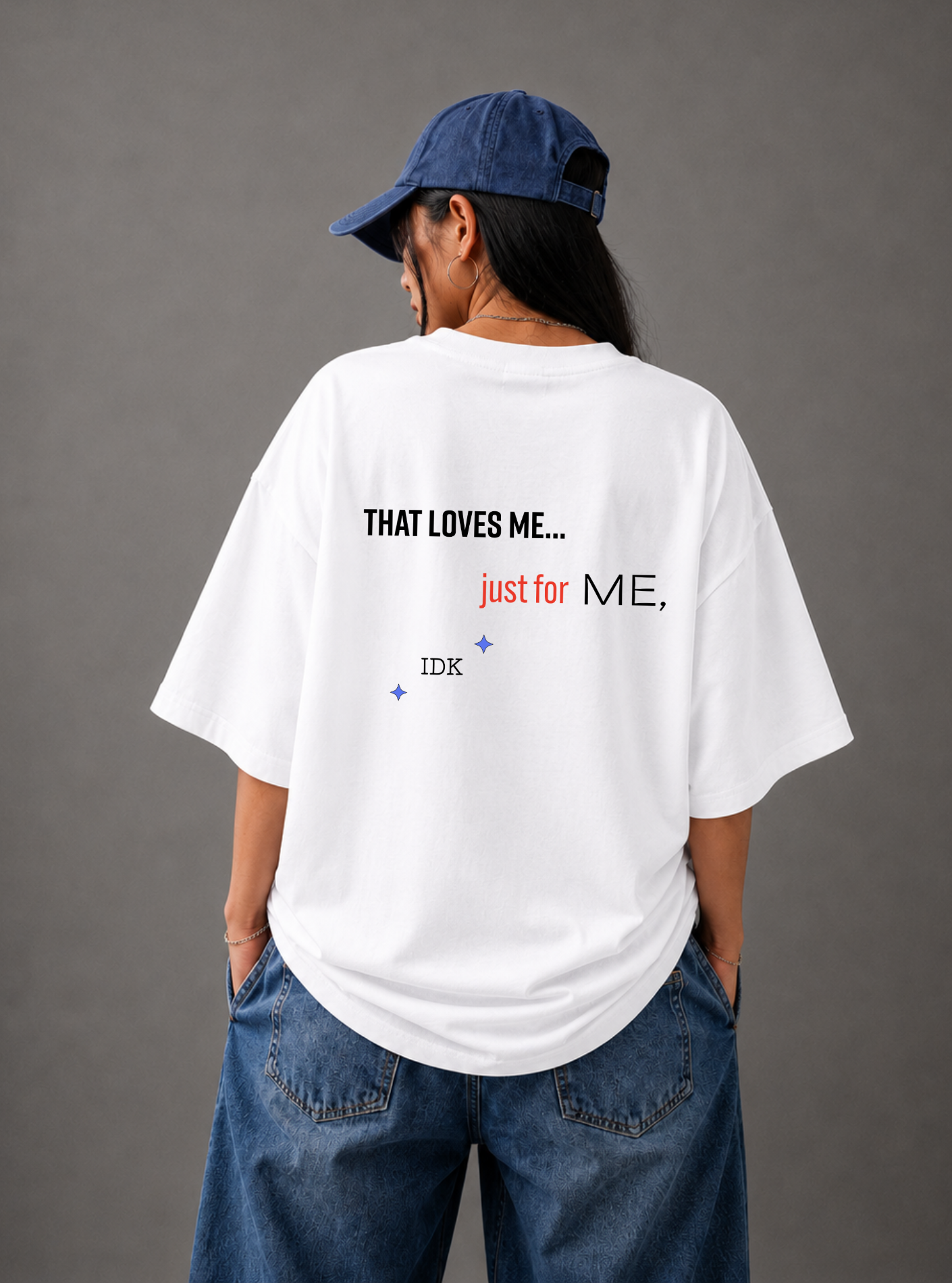 Just For Me Tee — White