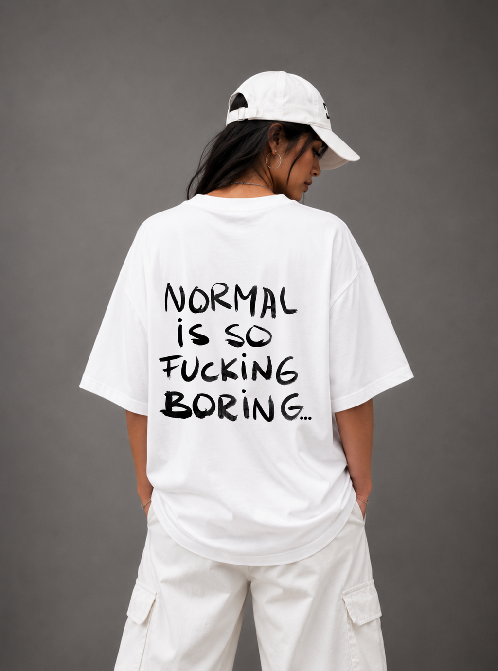 Normal Is Boring Tee — White