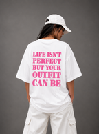 Life Isn't Perfect Tee — Black / White