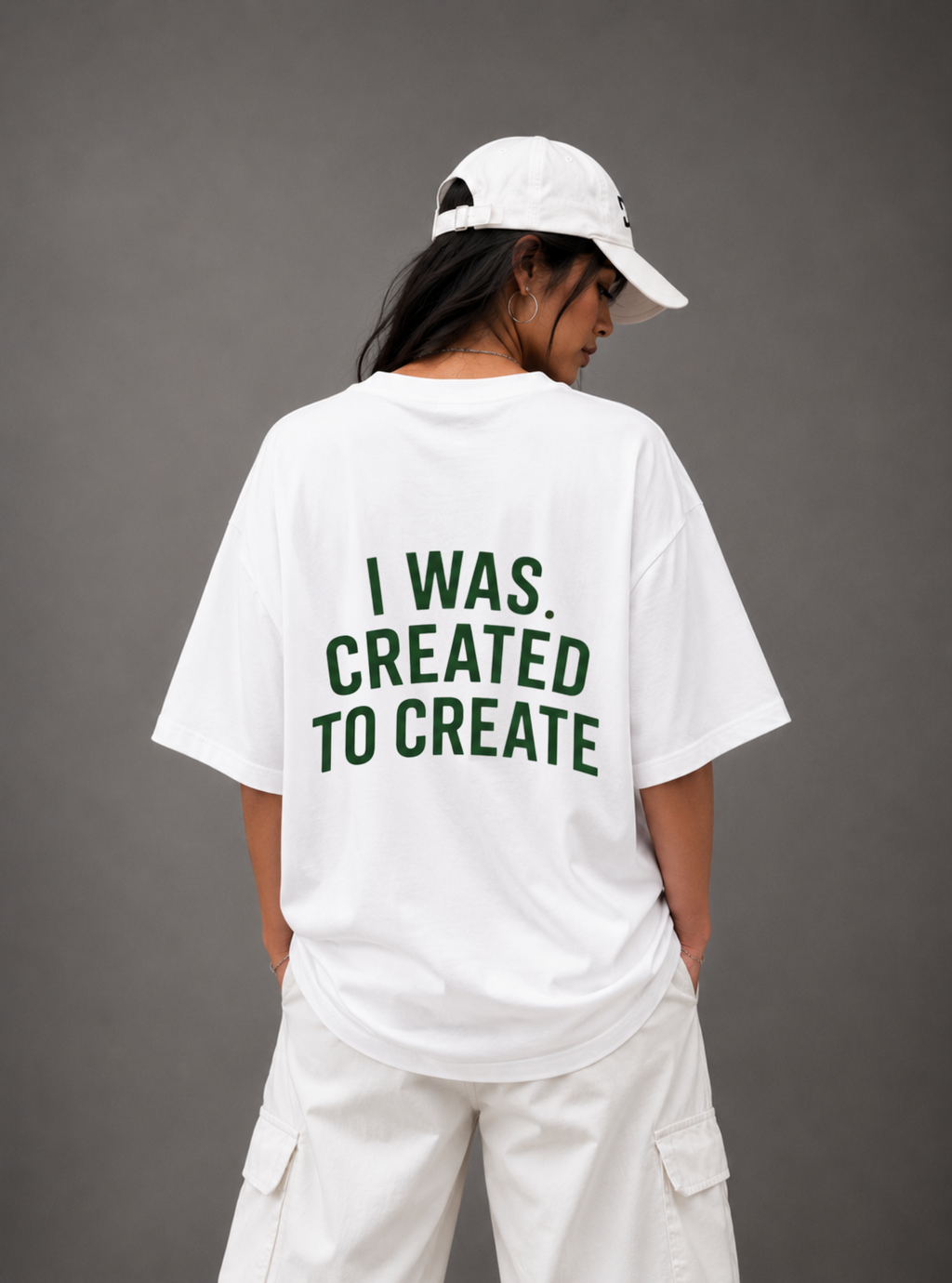 I Was Created to Create Tee — Black / White
