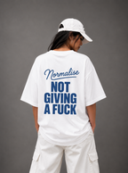 Normalise Not Giving a F*ck Tee — Black / White