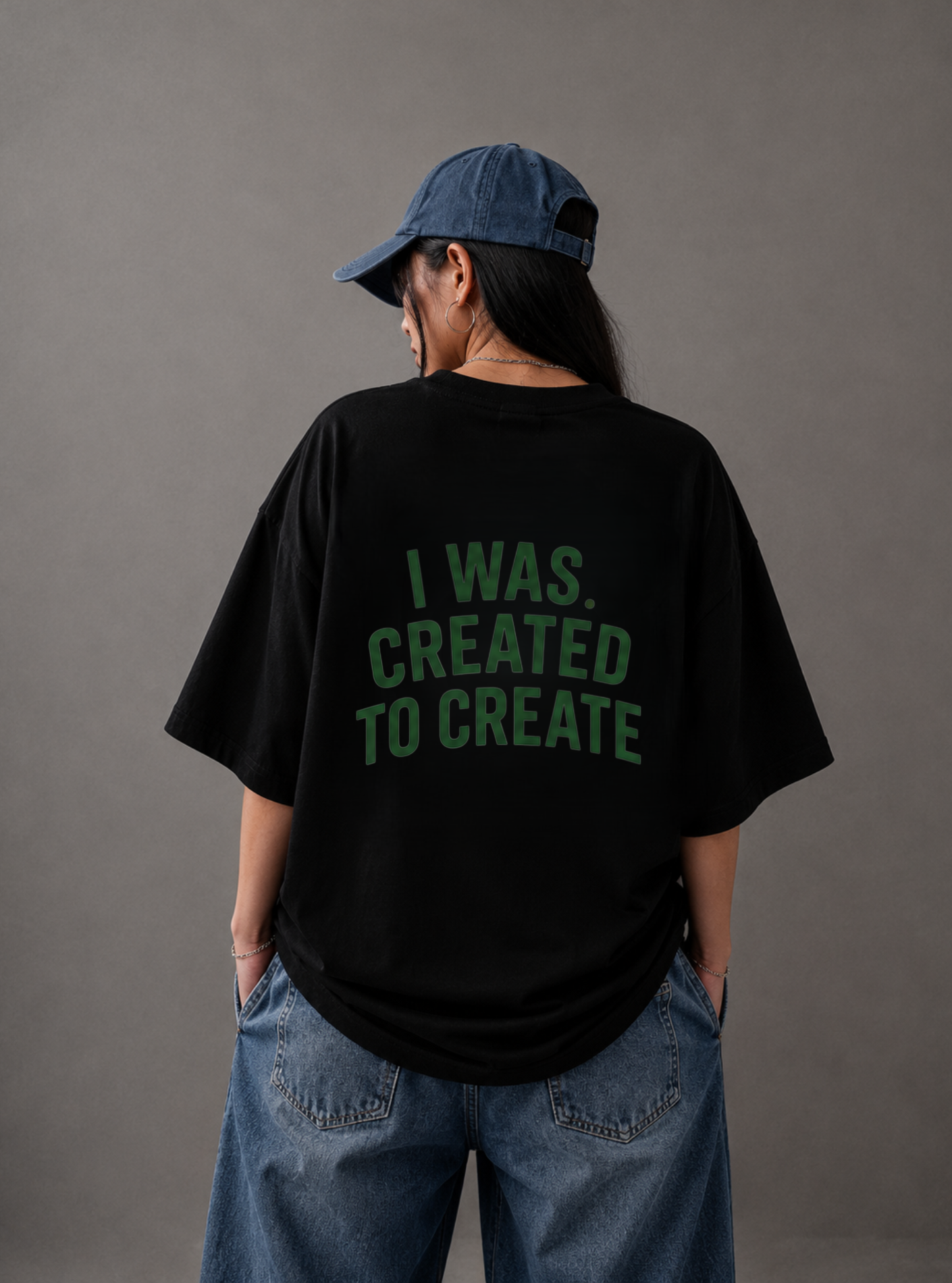 I Was Created to Create Tee — Black / White
