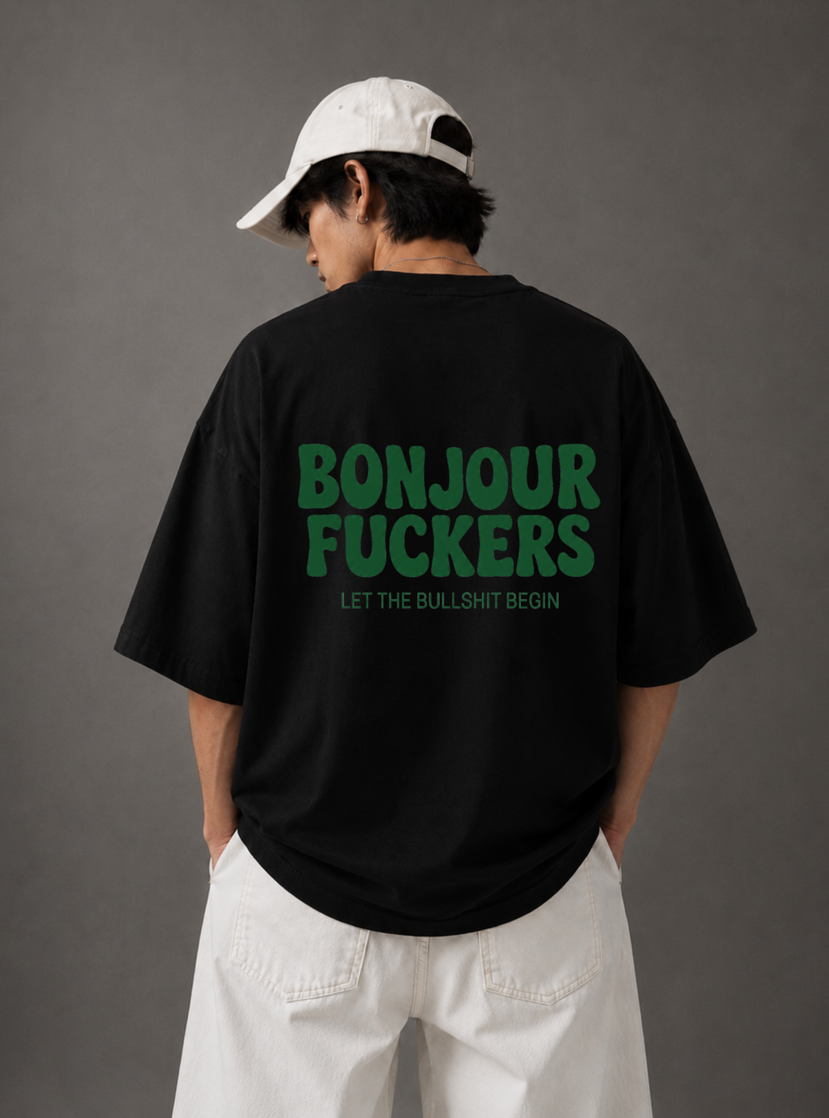 Bonjour F*ckers Tee — Black / White