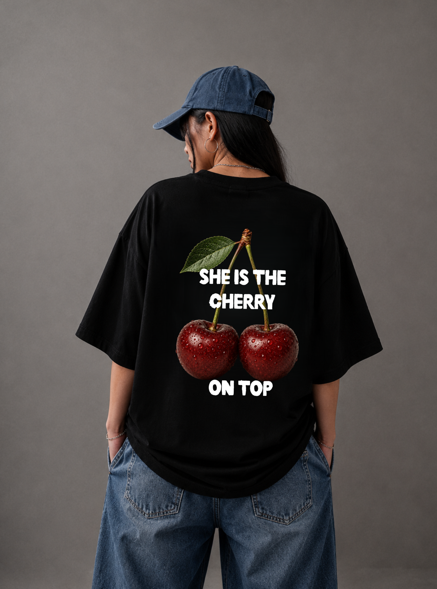 She Is The Cherry On Top Tee — Black