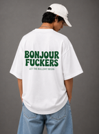 Bonjour F*ckers Tee — Black / White