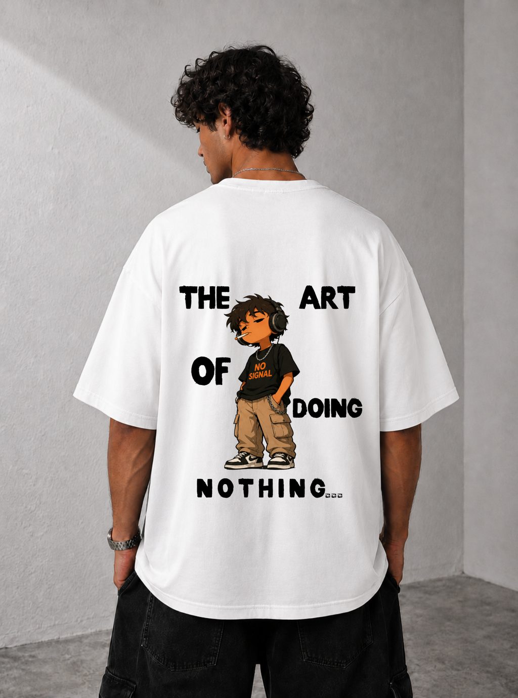 The Art of Doing Nothing Graphic Tee — Black / White