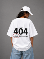 Error 404: Love Not Found Graphic Tee — White