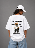 Stop Copying Me Tee — Black / White