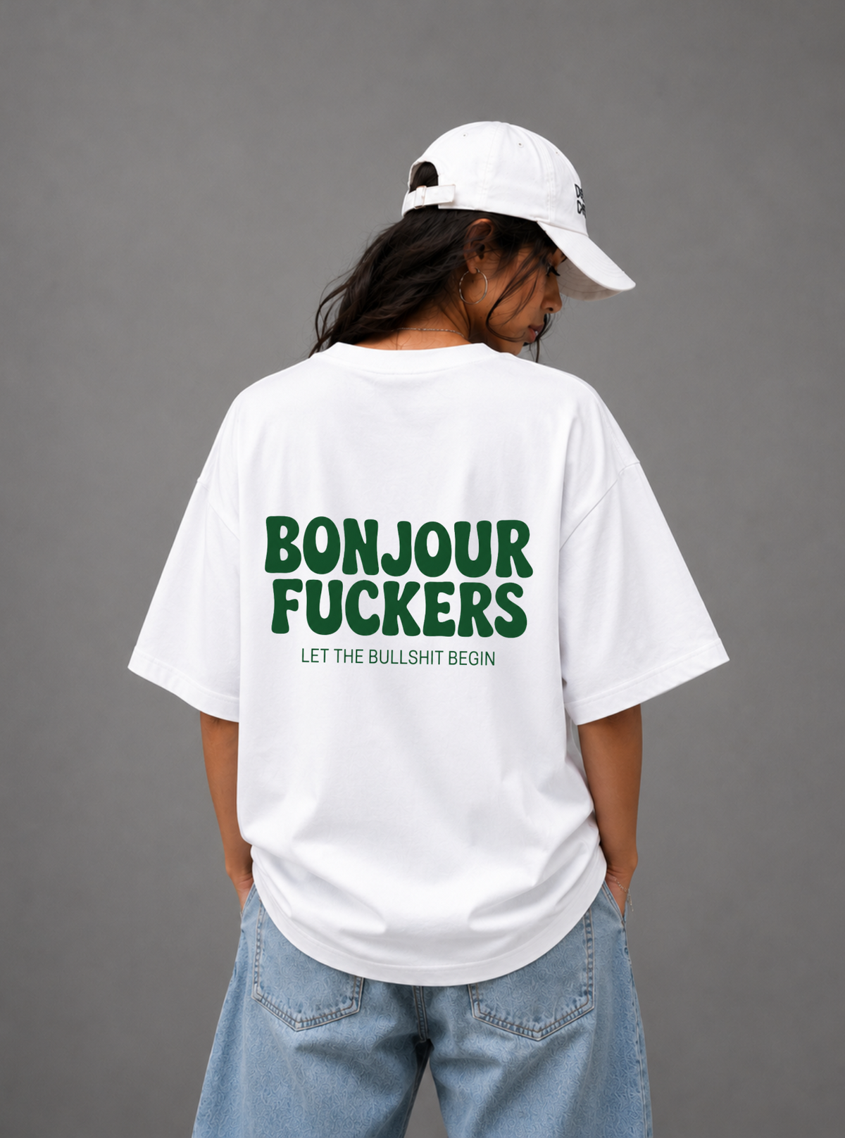Bonjour F*ckers Tee — Black / White