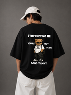 Stop Copying Me Tee — Black / White
