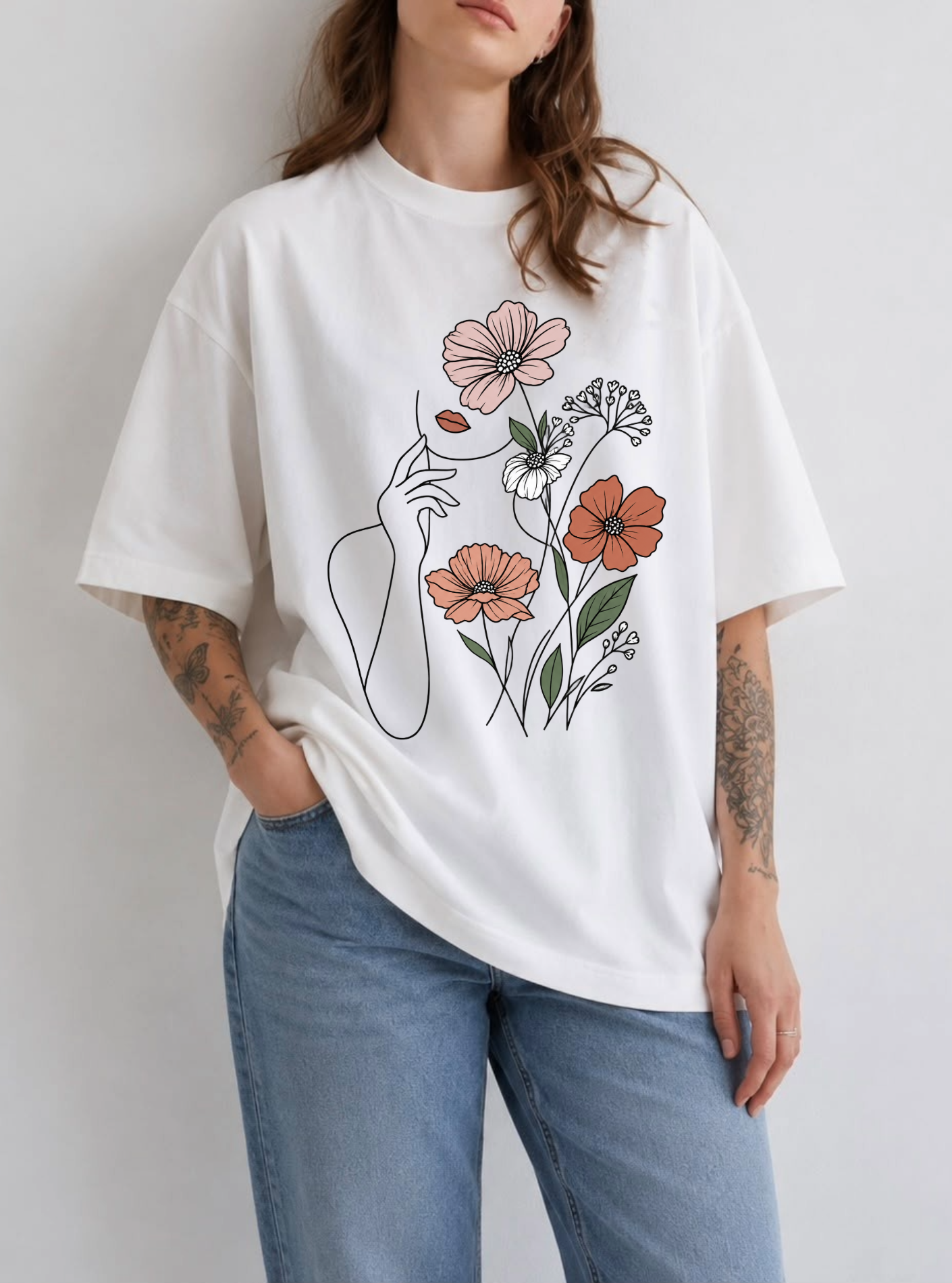 Petals & Poise Tee — White