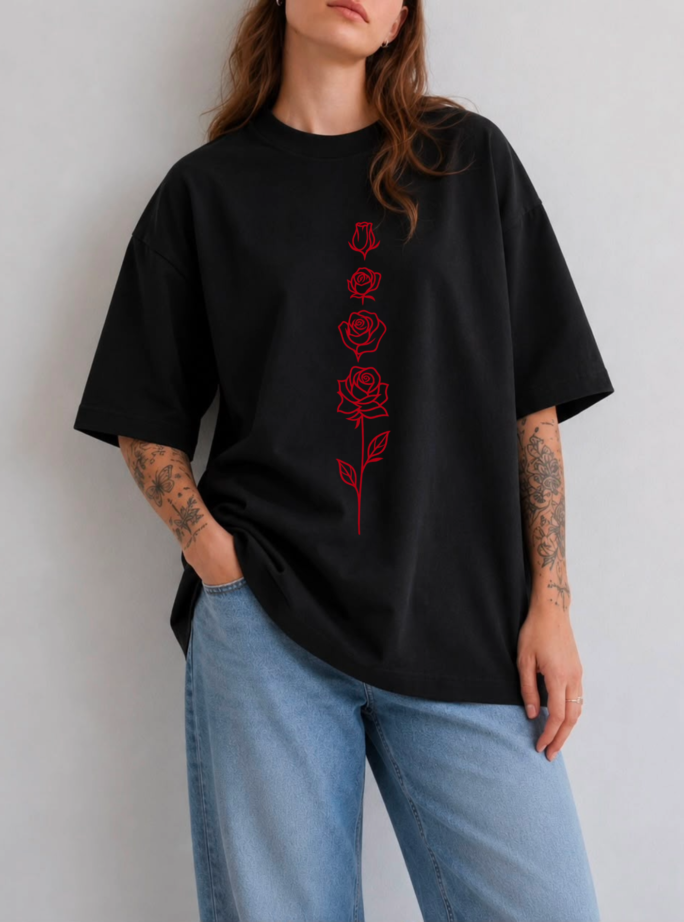 Thorned Love Tee — Black / White