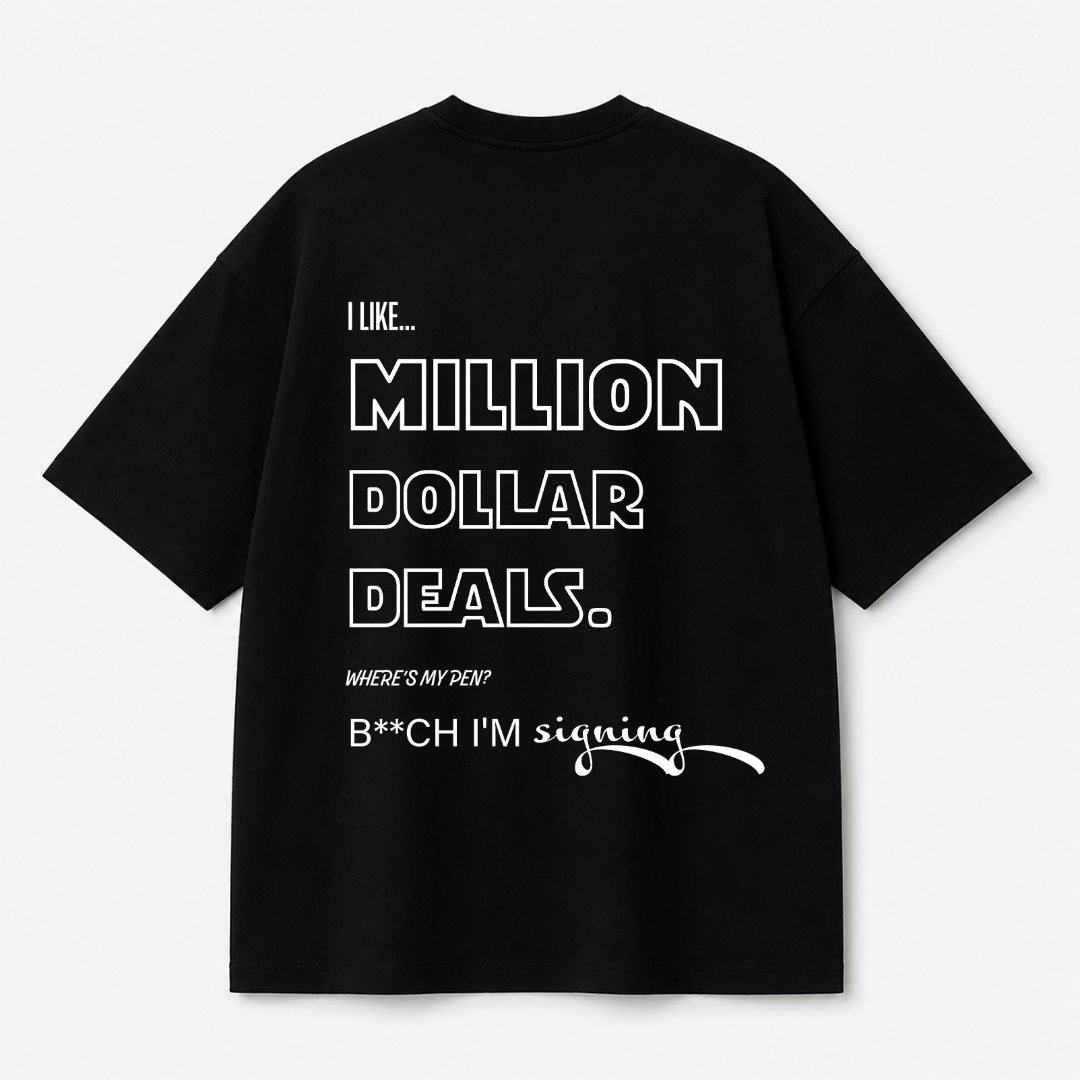 Million Dollar Deals Tee — Black