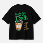 Life Begins After Coffee Tee — Black