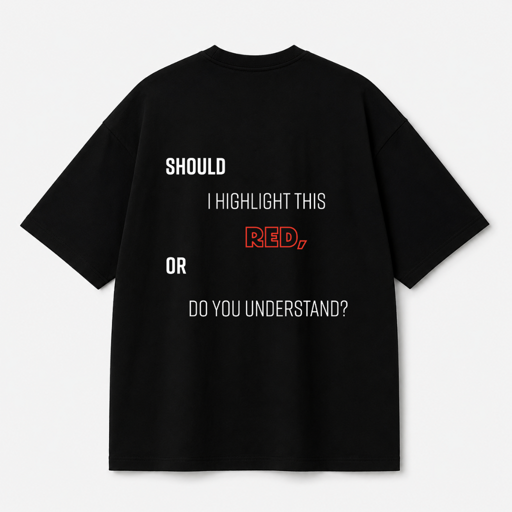 Highlight Red Tee — Black