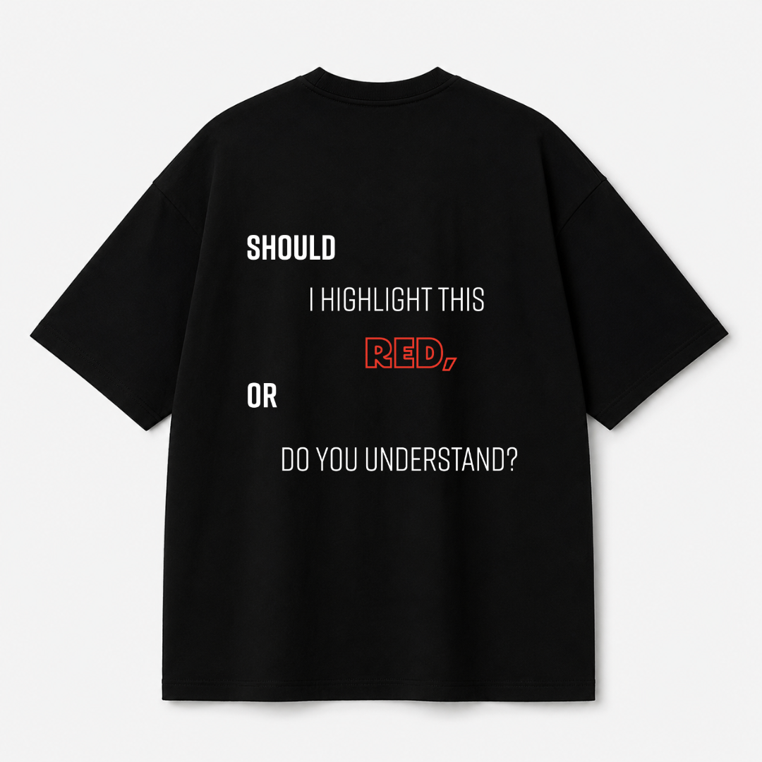 Highlight Red Tee — Black