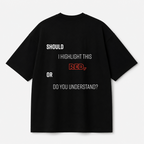 Highlight Red Tee — Black