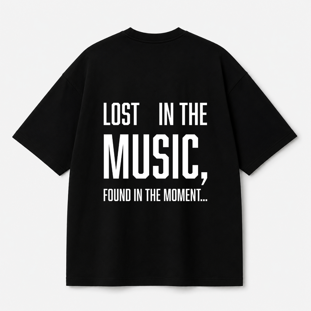 Lost In The Music Tee — Black